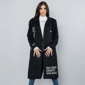 Milano Di Rouge Black Wool Coat